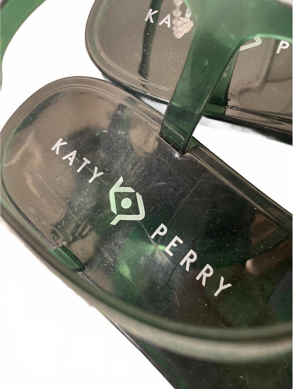 Katy Perry Green Cactus Jelly Sandals Womens Size 8 Boho Summer Vacation EUC - Picture 2 of 6